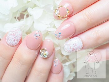 オトナネイル(otona nail)/オーダーチップ手書き総レース柄
