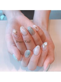 カーキ×シェル