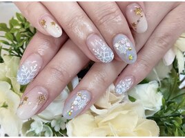 【高】雪の結晶ネイル