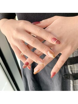 クリア(Clear)/秋ニュアンスネイル