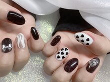 モルフォネイル(Morpho nail)/#大理石ネイル#ニュアンスネイル