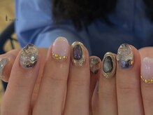 アイネイルズ 吉祥寺店(I nails)/アンティーク寒色アクセサリー