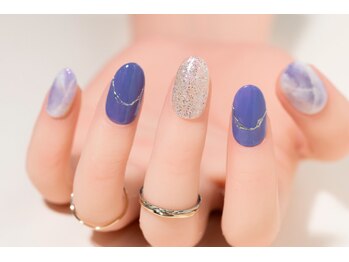 エムスラッシュ フィール 東戸塚店(M.SLASH)/ブルーパープルニュアンスネイル