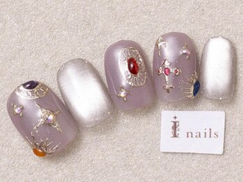 アイネイルズ 三宮店(I nails)/宝石マグネットネイル