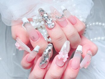 メイク 池袋(Meik)の写真/《チップ長さだし＋パーツ付け放題で¥10,800の贅沢価格♪》何をやっても大満足のネイルをご堪能あれ★