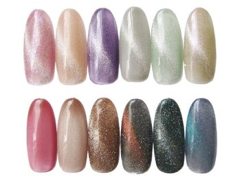 はあとねいる 銀座新富町店の写真/【ワンカラー,ラメグラ¥3,850/人気のマグネットもワンカラーで¥3,850！タイパ×コスパ大満足のメニュー♪】