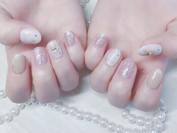 キラキラネイル 川口 南鳩ヶ谷店/可愛いくまさんアート