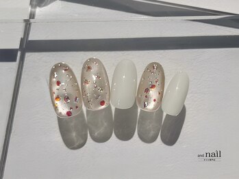 アンドラッシュ アンドネイル 本郷三丁目駅前店(and lash/and nail)/シンプル全体アート/ベーシック