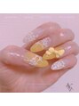 クリスタルネイルサロン(Crystal Nail)&nbsp;リボン、フルーツ×お花のデザイン