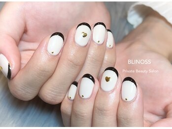 ブリノス(BLINOSS)/ホワイト×ブラックフレンチ