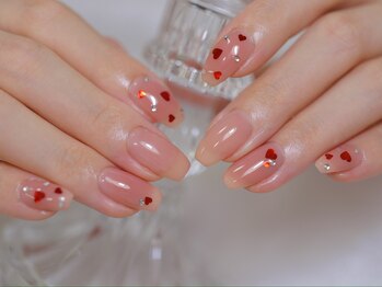 チークネイル ハート