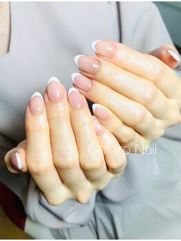 チヒロネイル/王道のシンプルホワイトフレンチ