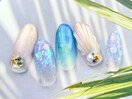 マーメイド×バブルネイル