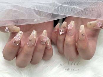 ニア ネイルサロン 大阪駅前第2ビル(Nia)/バラ×ハート