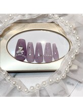ネイルポット(Nail Pot)/シンプル　パールデザイン