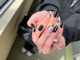 モノトーンネイル×ブラック