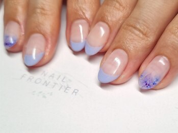 ネイルフロンティア 吉祥寺(NAIL FRONTIER)/フレンチ×水彩フラワー5480円~