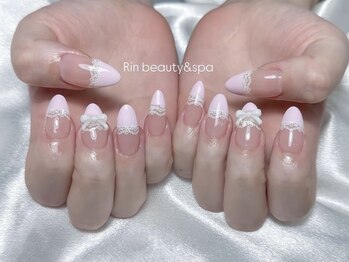 リンネイル 新大久保店(Rin Nail)/#フレンチ　＃待ち込みデザイン