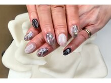キープ ネイルサロン(KEEP)/黒の大理石アート♪