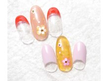 ネイルサロン ブリオン(Nail Salon Bullion)/ビッグフラワ－ホロネイル