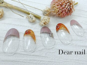ディア ネイル(Dear nail)/べっこう斜めフレンチ