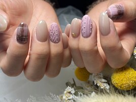 立体感×もこもこニットネイル☆