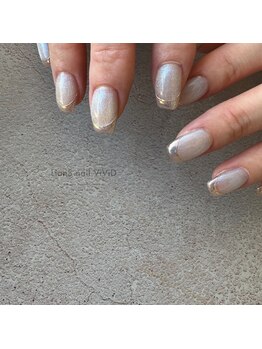 リアンスネイル ヴィヴィッド 岡山店(LianS nail ViViD)/バーチャルミラーフレンチ