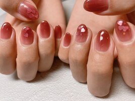 ハート埋め込みネイル