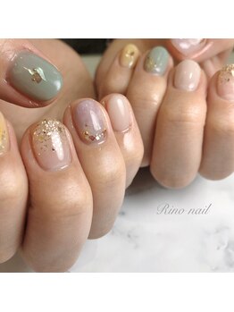 リノ ネイル(Rino nail)/春色ニュアンスネイル