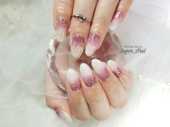 シュガーネイル(sugar nail)/フラッシュピンクネイル