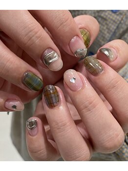 ミントリーフ バイ リート(Mint leaf by Reat)/チェックネイル