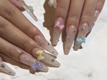 ナナリスボン 福岡(NANA LISBON)/カラフルリボンネイル♪