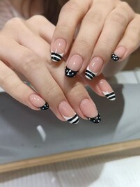 フレンチ×ドットボーダー