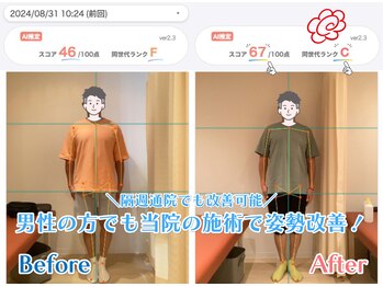 新所沢美原町整体院/隔週通院でも姿勢改善☆
