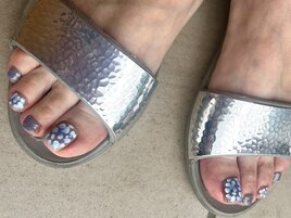 定額制フットネイル　夏ネイル