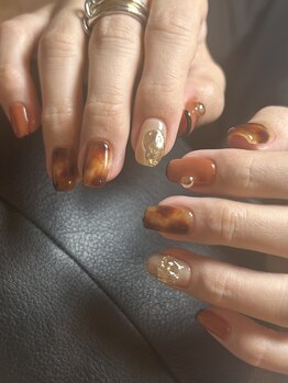 シンメ(SIMME)/べっ甲×立体ミラー