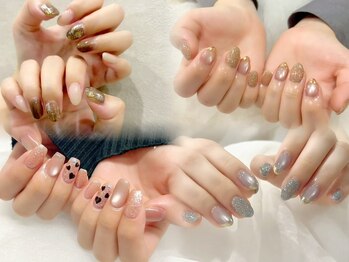 シ ベル 梅田茶屋町店 ネイル(Ci belle)の写真/ブルベ・イエベに分かれたサンプルからあなたに似合うデザインが選べる♪パラジェル/フィルイン対応サロン*