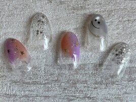 キラキラハロウィンネイル
