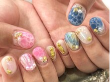 ネイルサロン ティディ(TIDY)/[リゾート]ラグーン×マーメイド