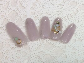 キラキラXmasネイル