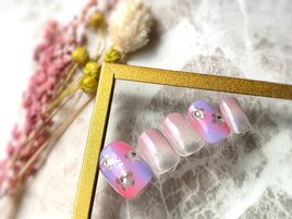 クリアフラワーネイル