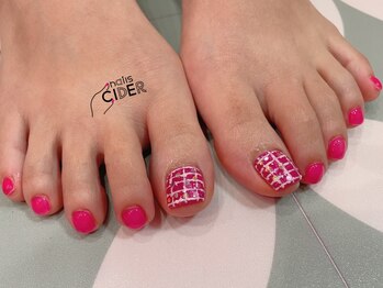 ネイルズサイダー(nails CIDER)/チェックフットネイル