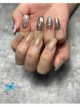 モルフォ 千駄ヶ谷(Morpho)/アシンメトリーネイル