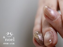 ブラウン×マグネットネイル