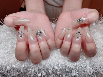 レアネイル 新宿(le'a nail)/オーロラベージュネイル