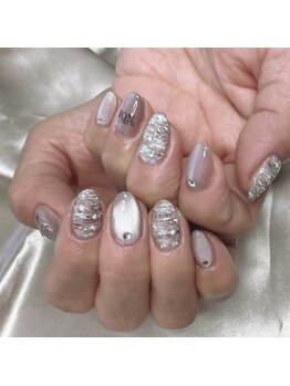 ヒトミネイルズ(Hitomi Nails)/ツイードネイル