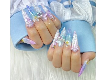 マイネイル 池袋(My Nail)の写真/【ジェル長さ出しorスカルプ(ベース自由)+アート付け放題¥12000★】上品で華やかなネイルが堪能できます♪