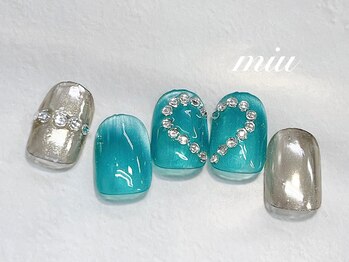 ミウ ネイル(miu nail)/キラキラ◆ワンホンネイル¥7990