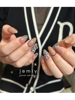 ジェミー(jemiy)/ツイードdesignネイル