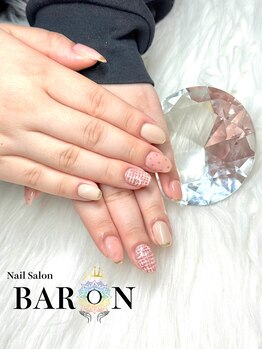 バロン 本厚木店(BARON)/ジェラピケ風ピンクネイル♪